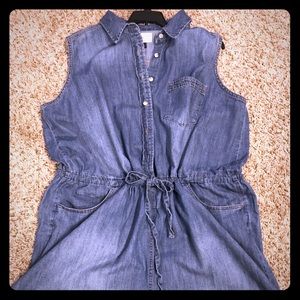 Jean short jumpsuit.